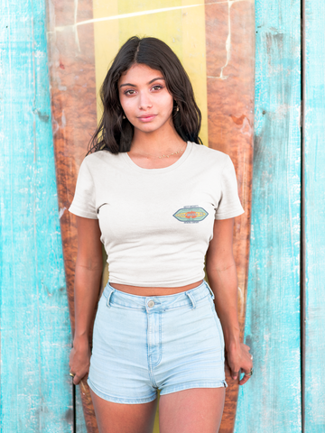 Beach Vibes Women's Baby Tee | Summer Graphic Tee, Casual Shirt, Vacation Top, Pool Party Wear, Perfect Gift for Her